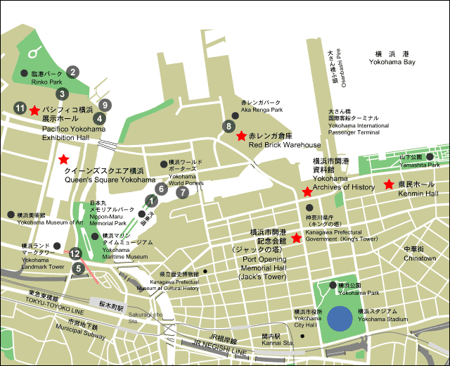 横浜トリエンナーレ会場マップ